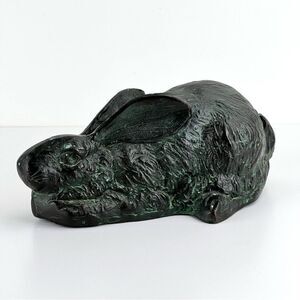 Vintage Bronze Bunny Rabbit Sculpture